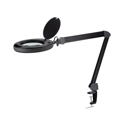 Lampe loupe LED Lumeno série 851X, avec lentille en verre véritable de 152 mm, dimmable, grise