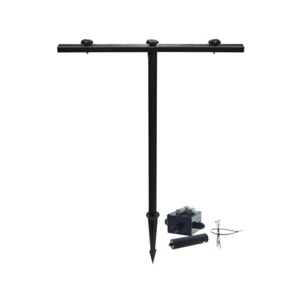 Set de piquets de sol Ledino pour plusieurs spots LED en noir, hauteur réglable