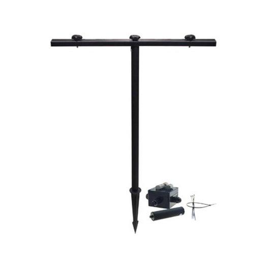 Set de piquets de sol Ledino pour plusieurs spots LED en noir, hauteur réglable