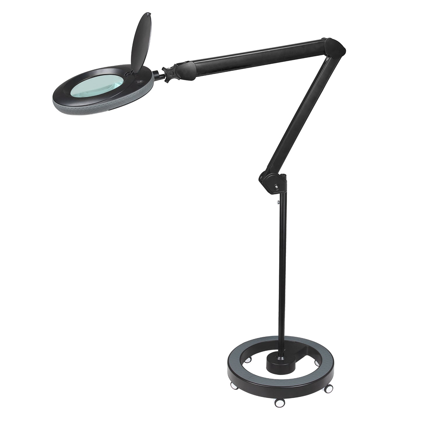 Lumeno 7213/15/18GR lampe loupe/lampe de travail 96 LEDs, protection en caoutchouc coloré
