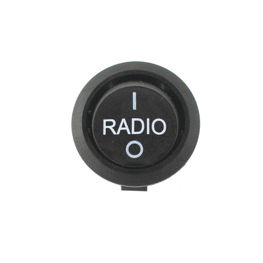 Interrupteur à bascule Caratec Connect rond avec impression "Radio"