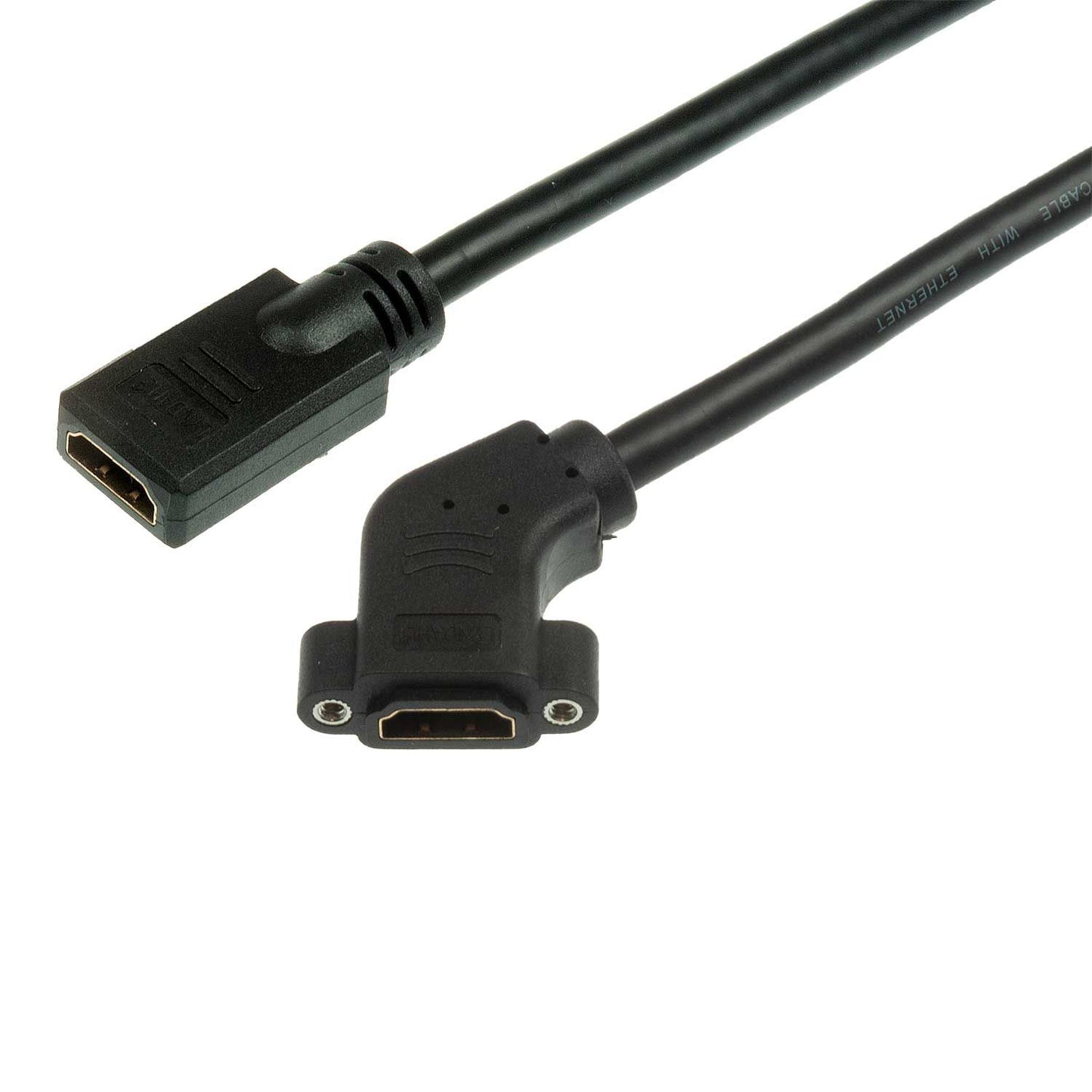 Lyndahl LKPK006-03 Câble adaptateur HDMI F/F coudé pour installation sur panneau avant, 0,3 m