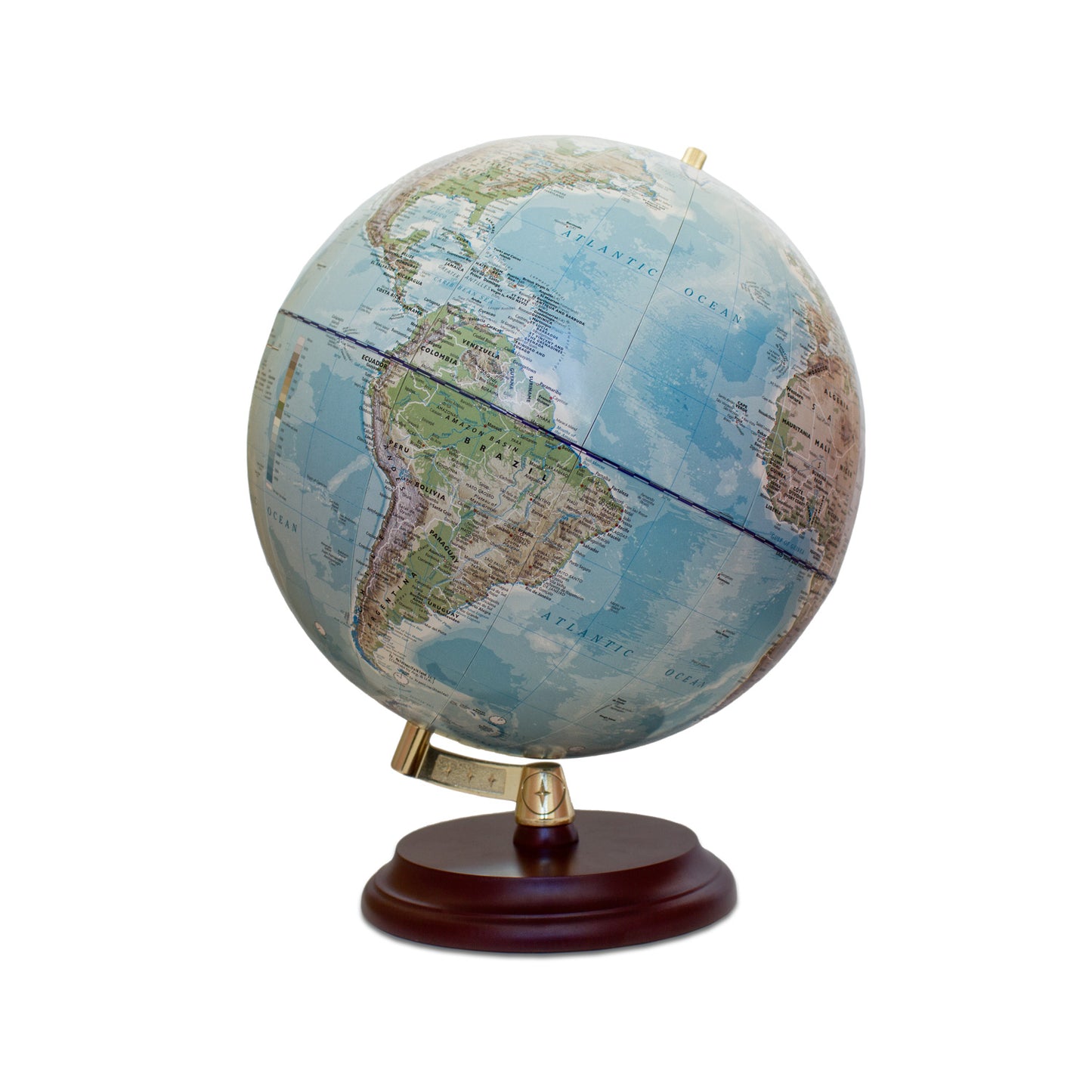Magellan Vasa Globe 32cm montage moderne sans méridien avec socle en bois